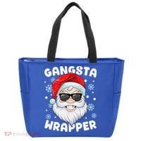 Gangsta Wrapper Santa Gangster Wrapper Funny Christmas Tote Bag thumb 0
