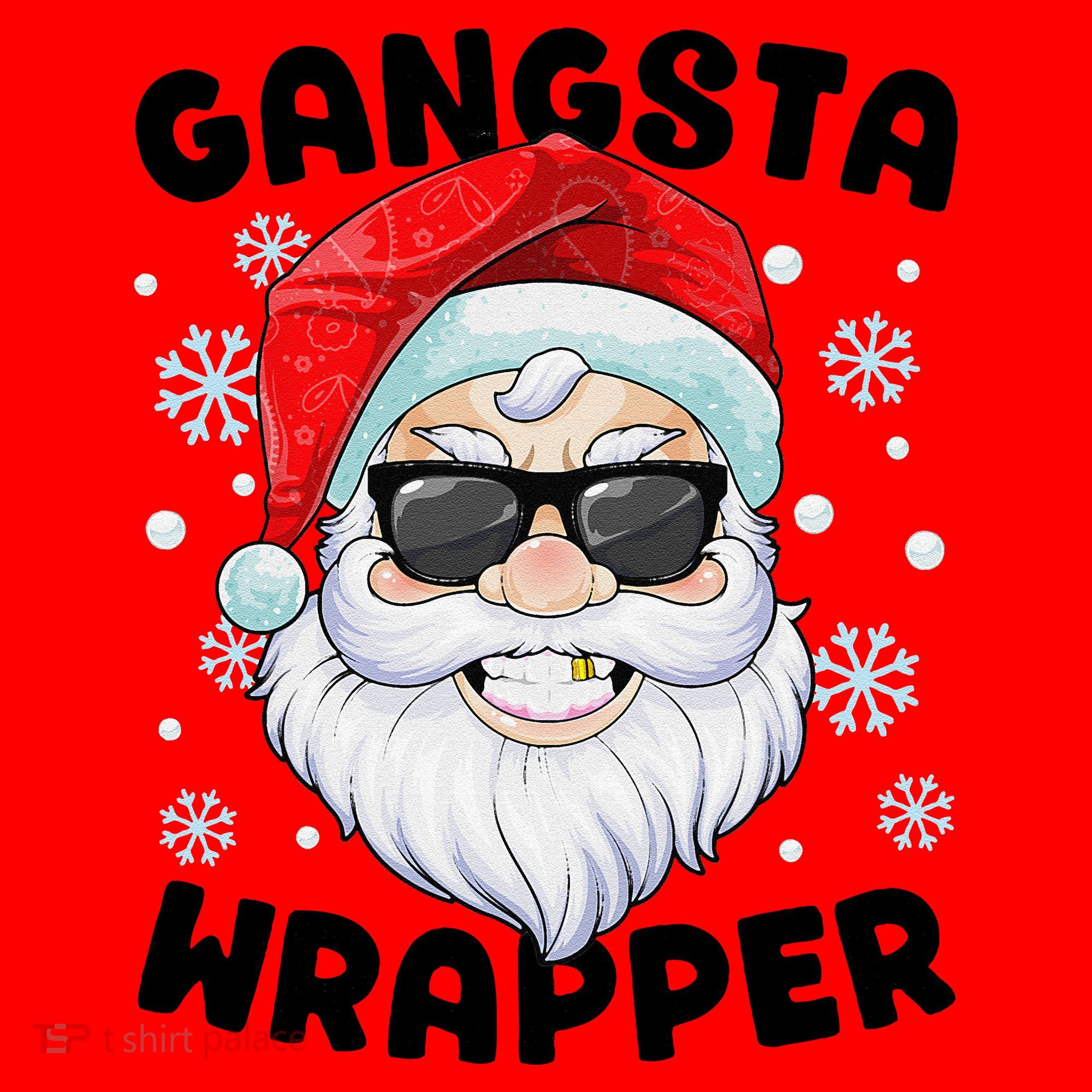 Gangsta Wrapper Santa Gangster Wrapper Funny Christmas Santa Hat