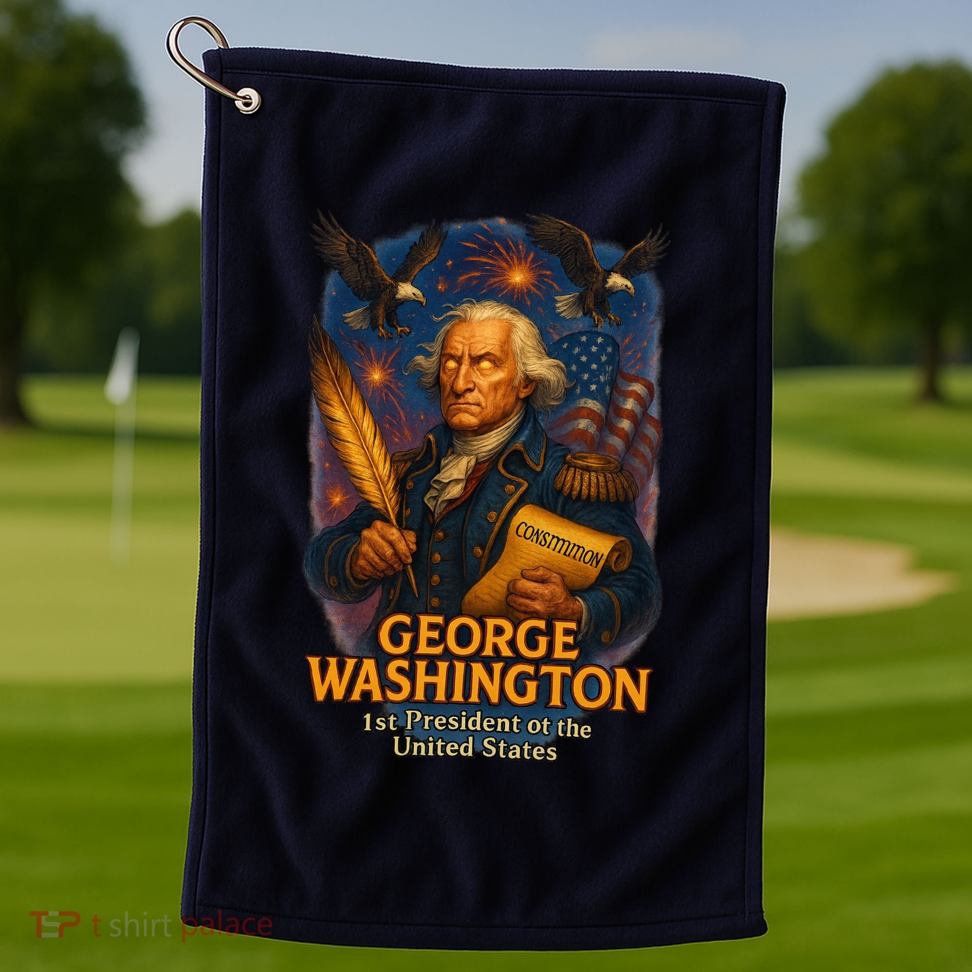 George Washington The Presidential Chronicles Golf Towel