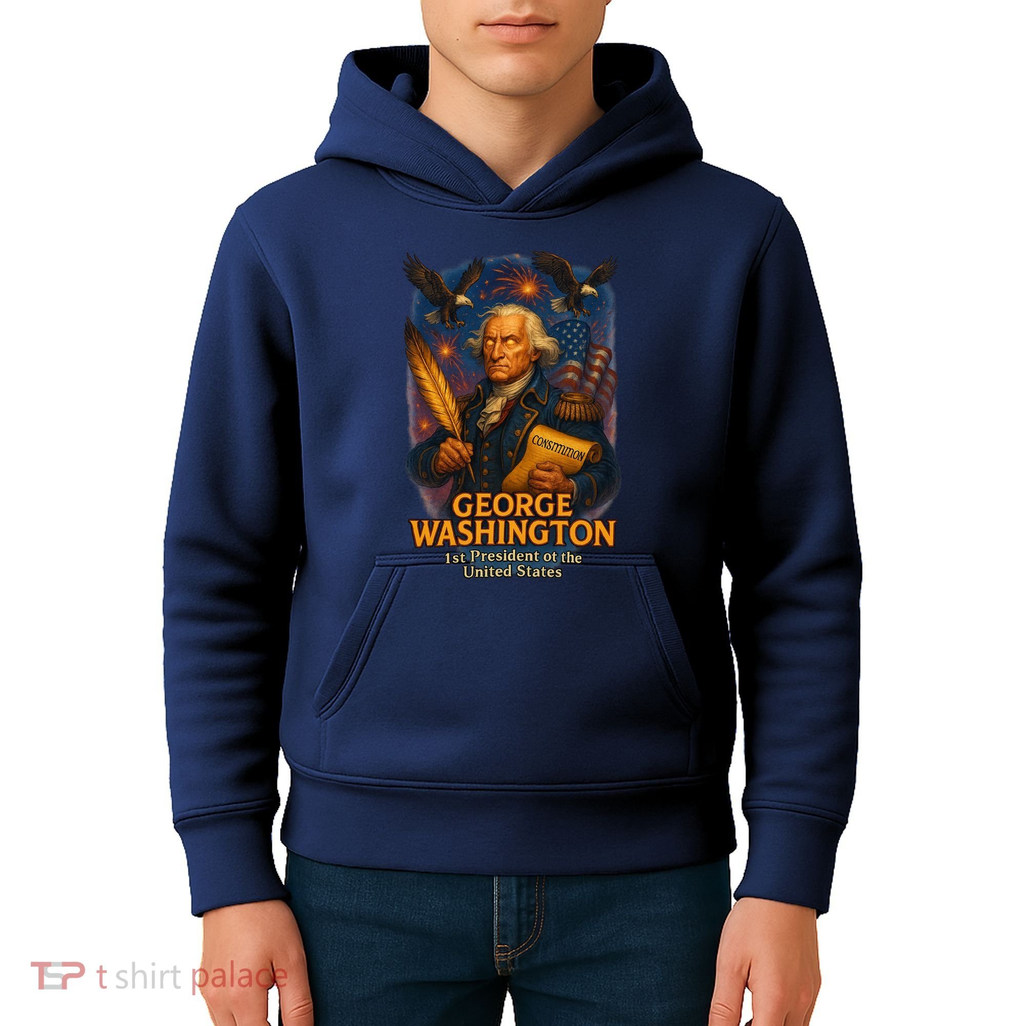 George Washington The Presidential Chronicles Kids Hoodie
