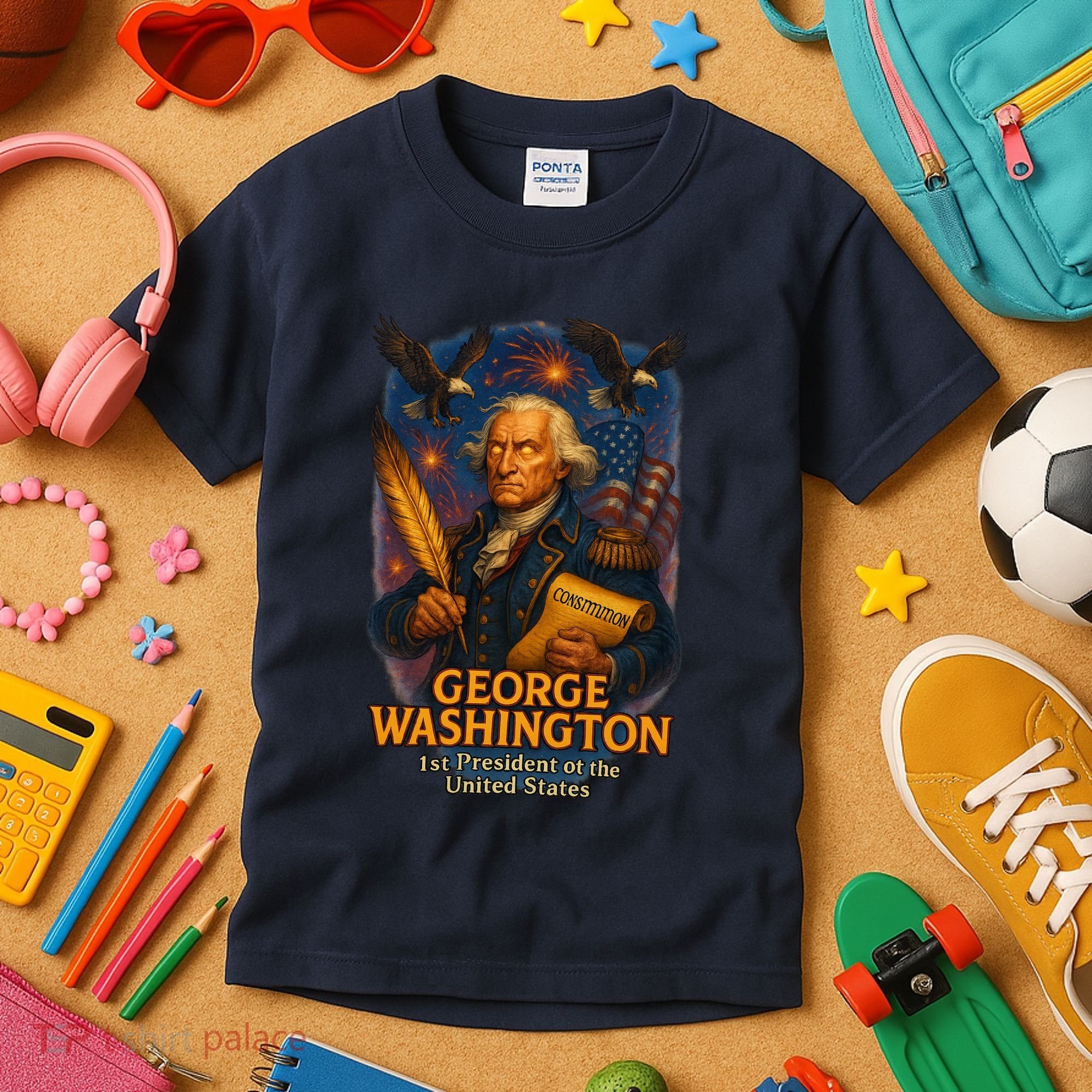 George Washington The Presidential Chronicles Kids T-Shirt