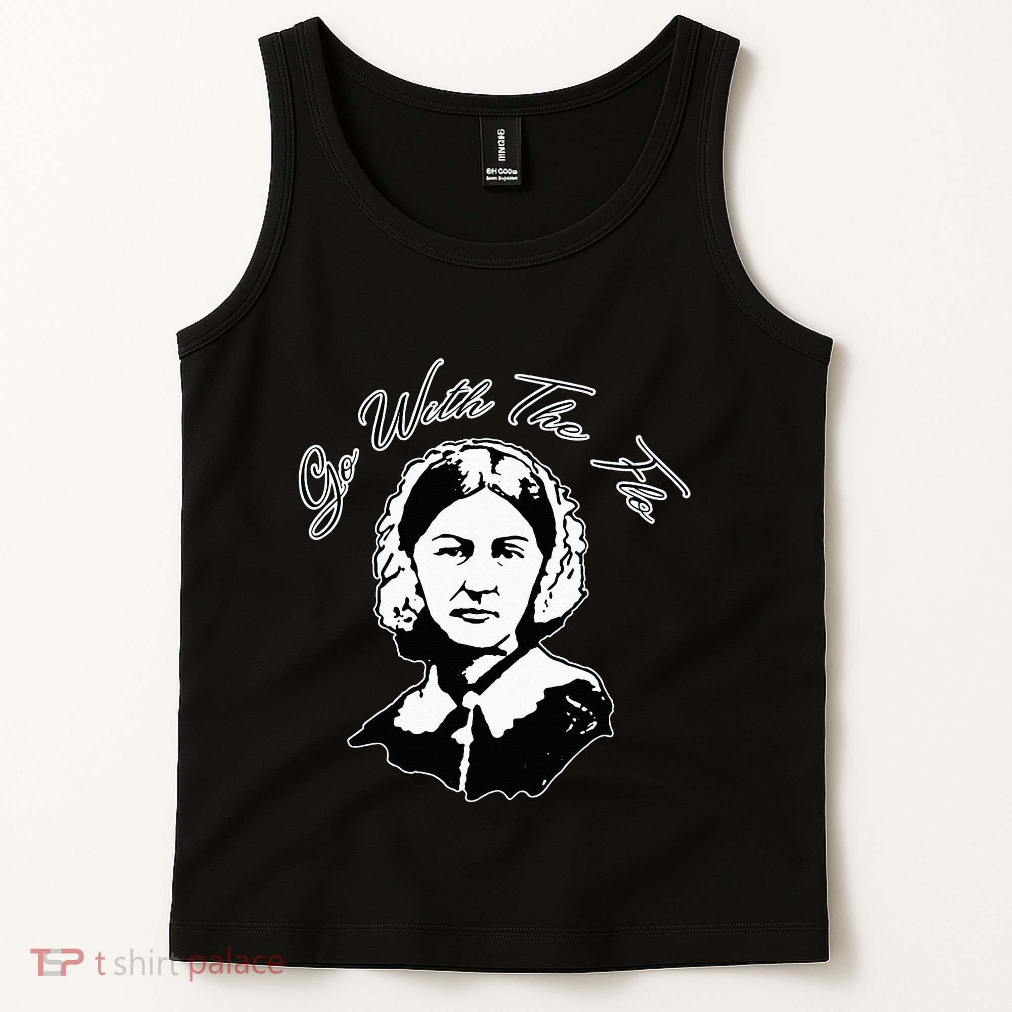 Go With The Flo Florence Nightingale Funny Nurse Tank Top
