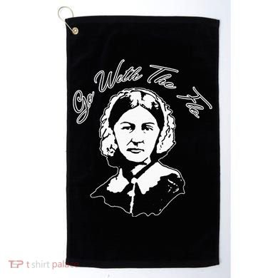 Go With The Flo Florence Nightingale Funny Nurse Golf Towel