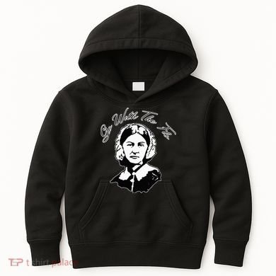 Go With The Flo Florence Nightingale Funny Nurse Kids Hoodie