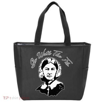 Go With The Flo Florence Nightingale Funny Nurse Tote Bag