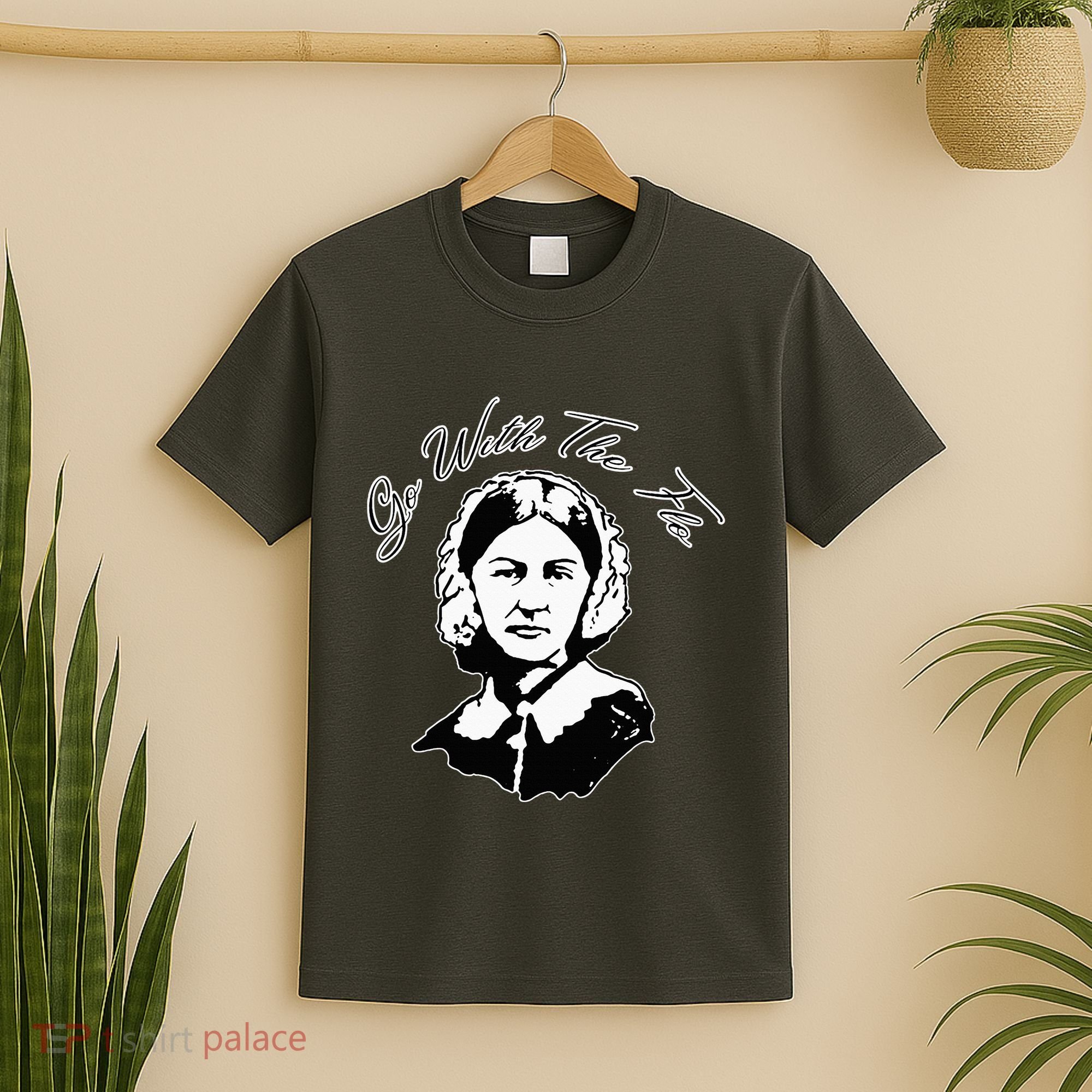 Go With The Flo Florence Nightingale Funny Nurse T-Shirt