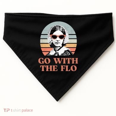 Go With The Flo Funny Nursing USA-Made Doggie Bandana