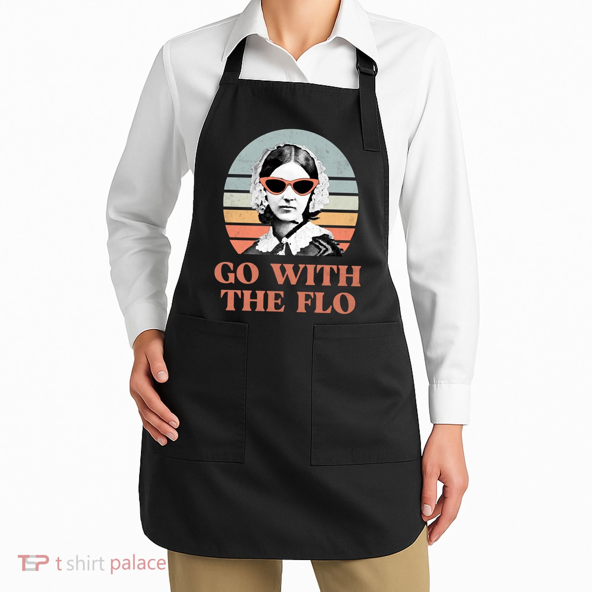 Go With The Flo Funny Nursing Apron