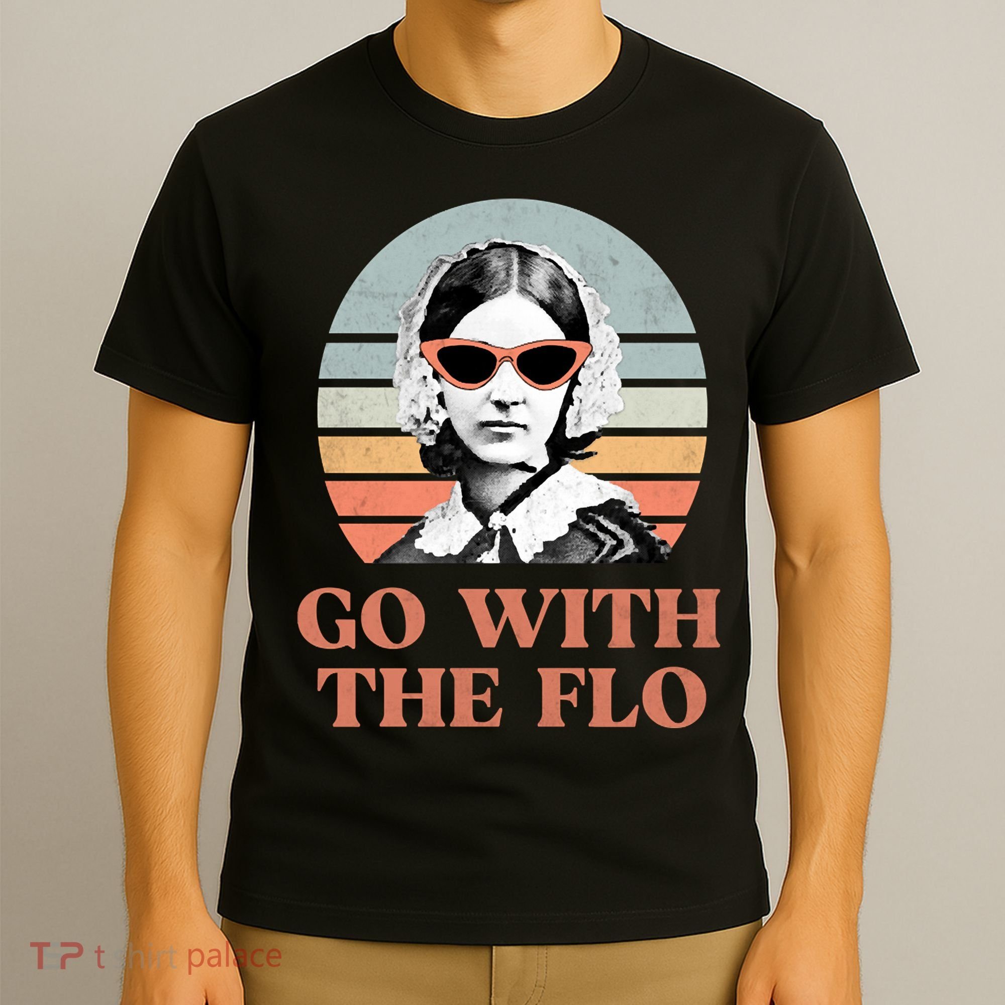 Go With The Flo Funny Nursing T-Shirt