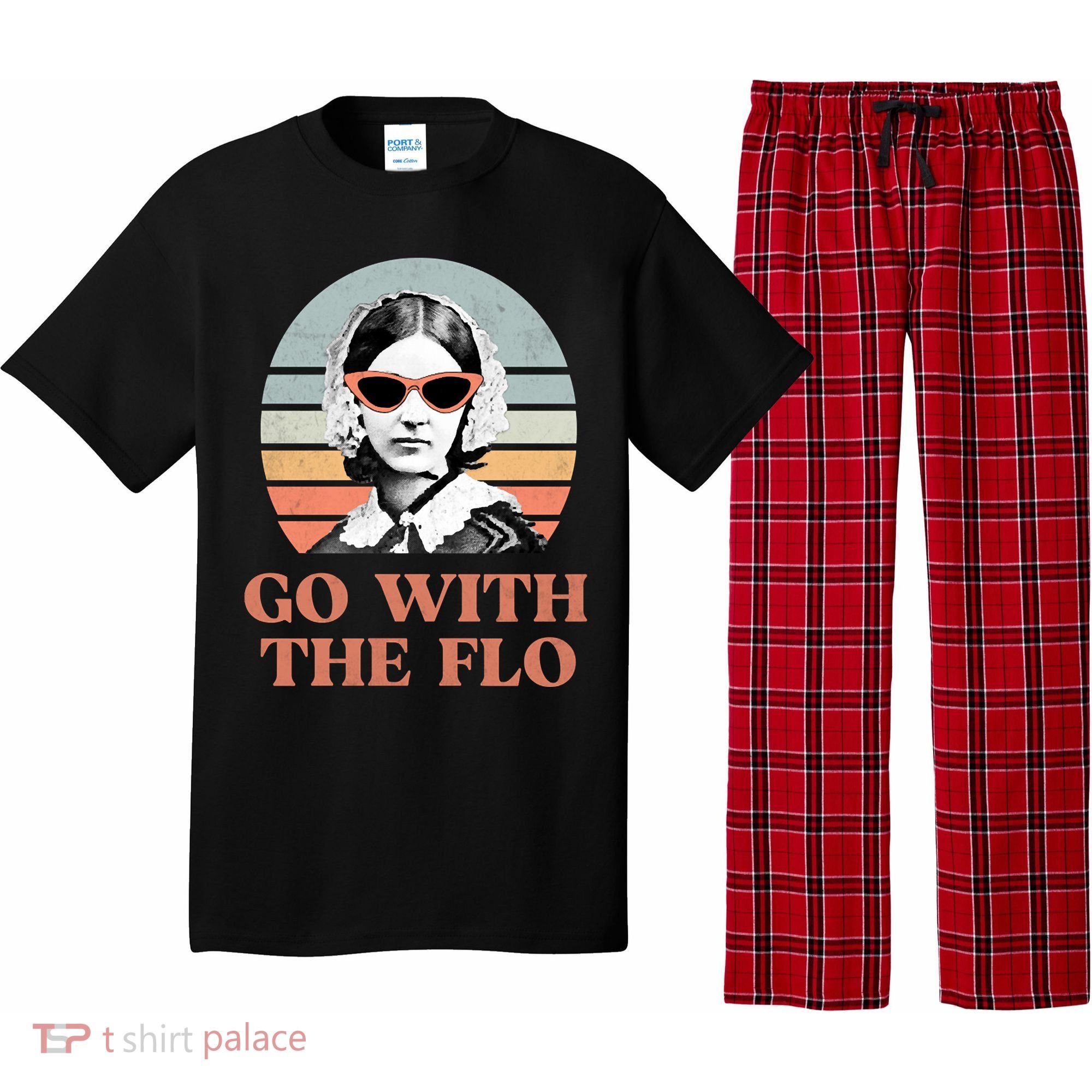 Go With The Flo Funny Nursing Pajama Set