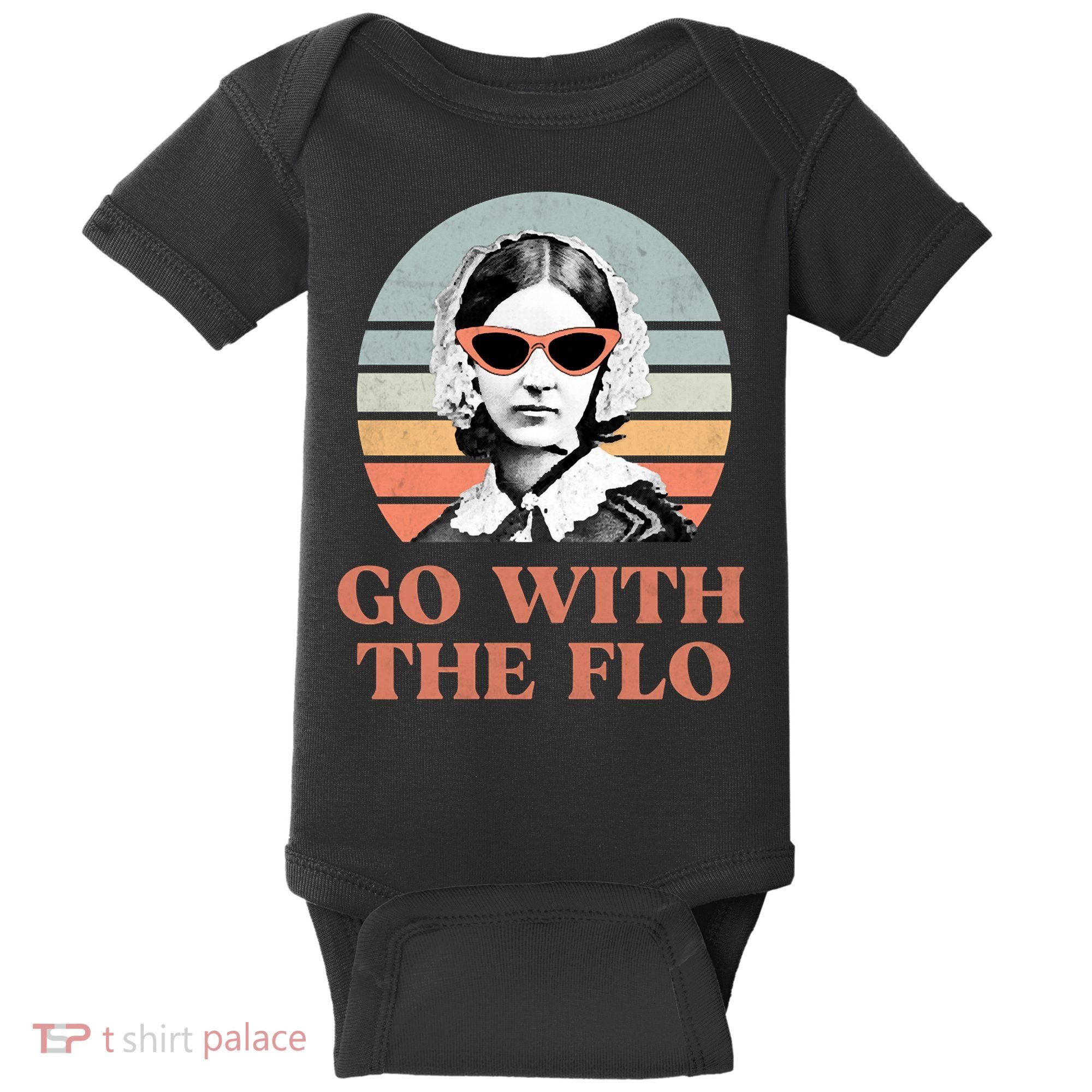 Go With The Flo Funny Nursing Baby Bodysuit