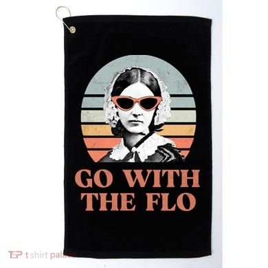 Go With The Flo Funny Nursing Golf Towel