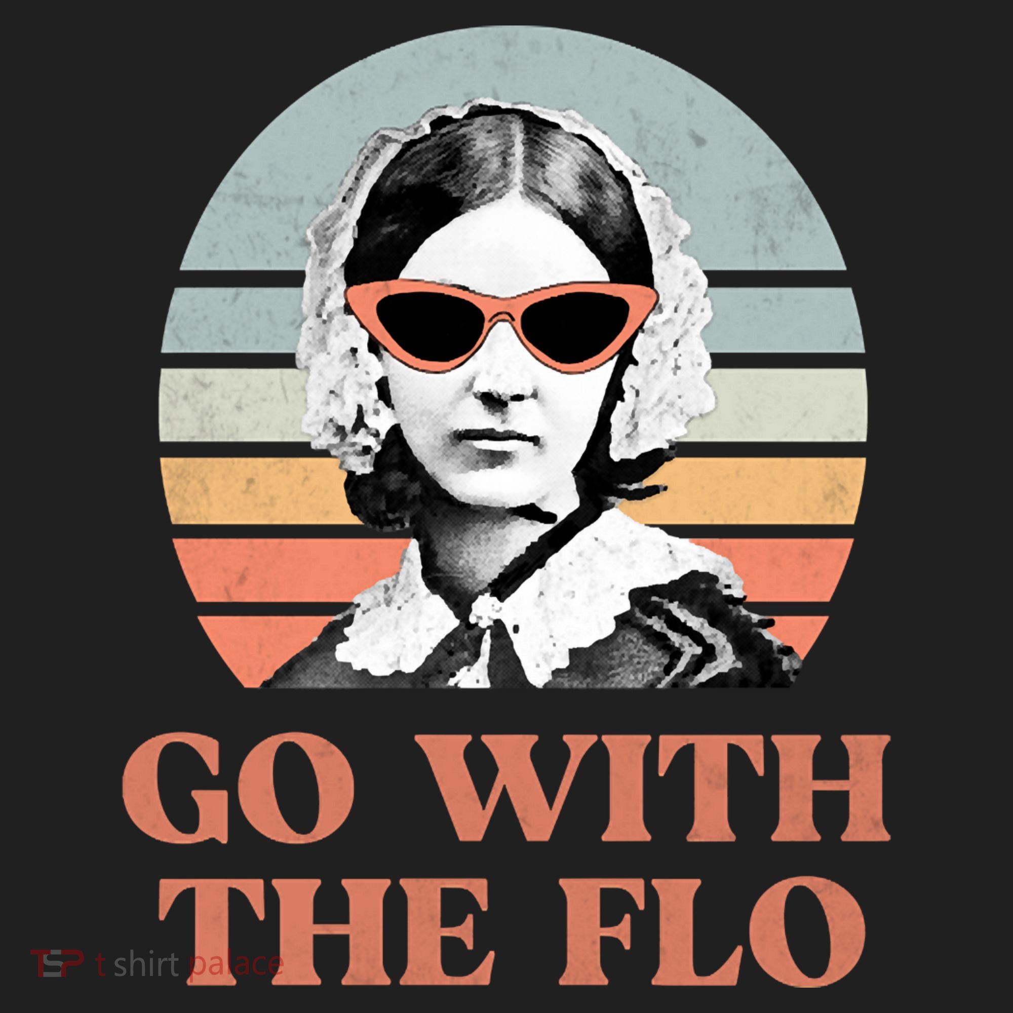 Go With The Flo Funny Nursing Golf Towel