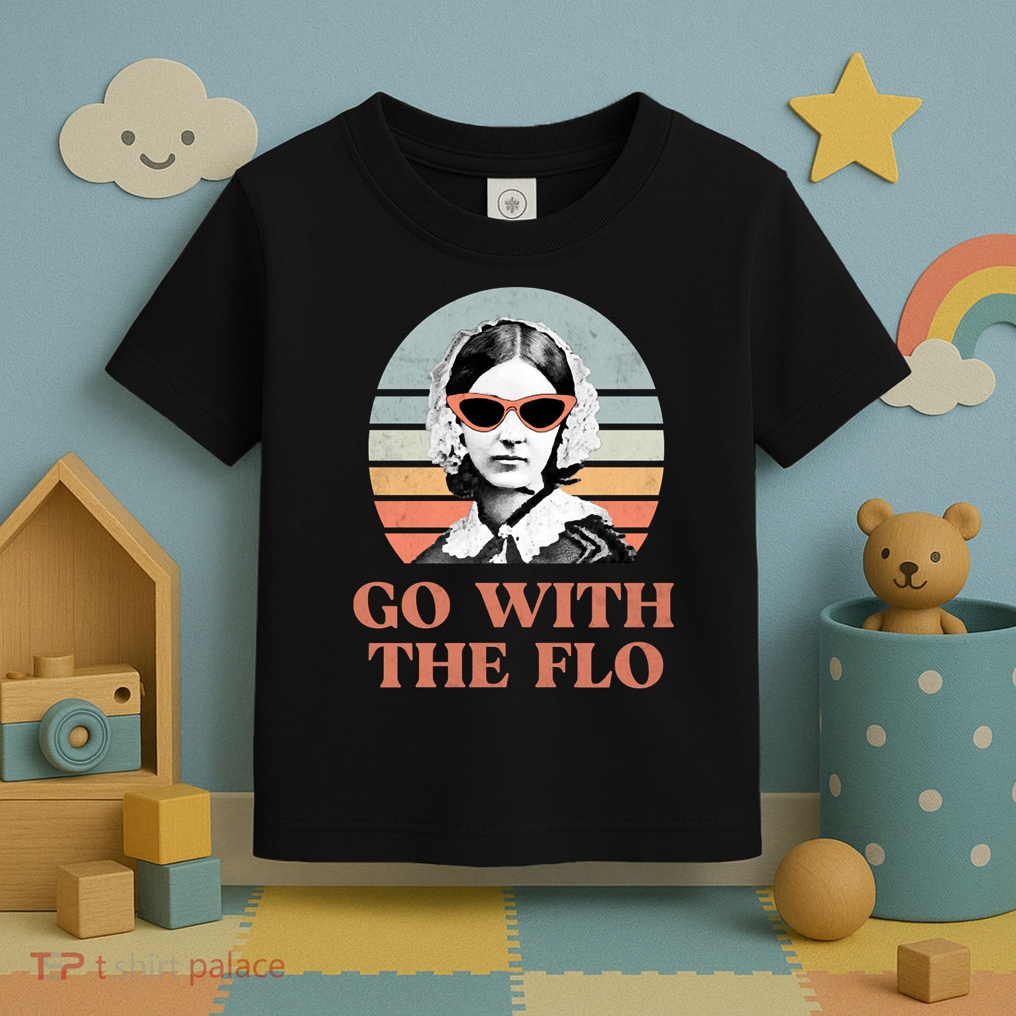 Go With The Flo Funny Nursing Toddler T-Shirt