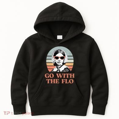 Go With The Flo Funny Nursing Kids Hoodie