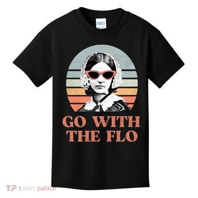 Go With The Flo Funny Nursing Kids T-Shirt
