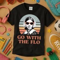 Go With The Flo Funny Nursing Kids T-Shirt thumb 3