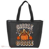 Gooble Wobble Turkey Thanksgiving Holiday Cheetah Tote Bag thumb 0