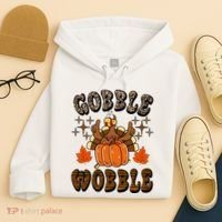 Gooble Wobble Turkey Thanksgiving Holiday Cheetah Hoodie thumb 4