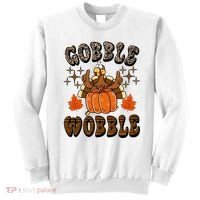 Gooble Wobble Turkey Thanksgiving Holiday Cheetah Sweatshirt thumb 0