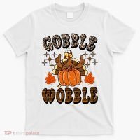 Gooble Wobble Turkey Thanksgiving Holiday Cheetah T-Shirt thumb 0