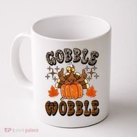Gooble Wobble Turkey Thanksgiving Holiday Cheetah Coffee Mug thumb 0