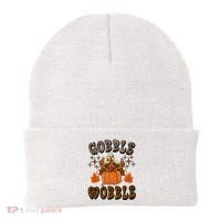 Gooble Wobble Turkey Thanksgiving Holiday Cheetah Beanie thumb 0