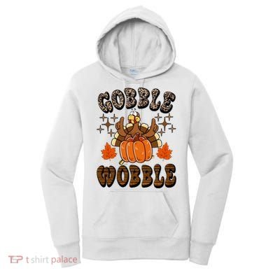 Gooble Wobble Turkey Thanksgiving Holiday Cheetah Women's Hoodie