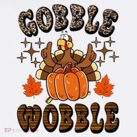 Gooble Wobble Turkey Thanksgiving Holiday Cheetah Women's Hoodie thumb 2