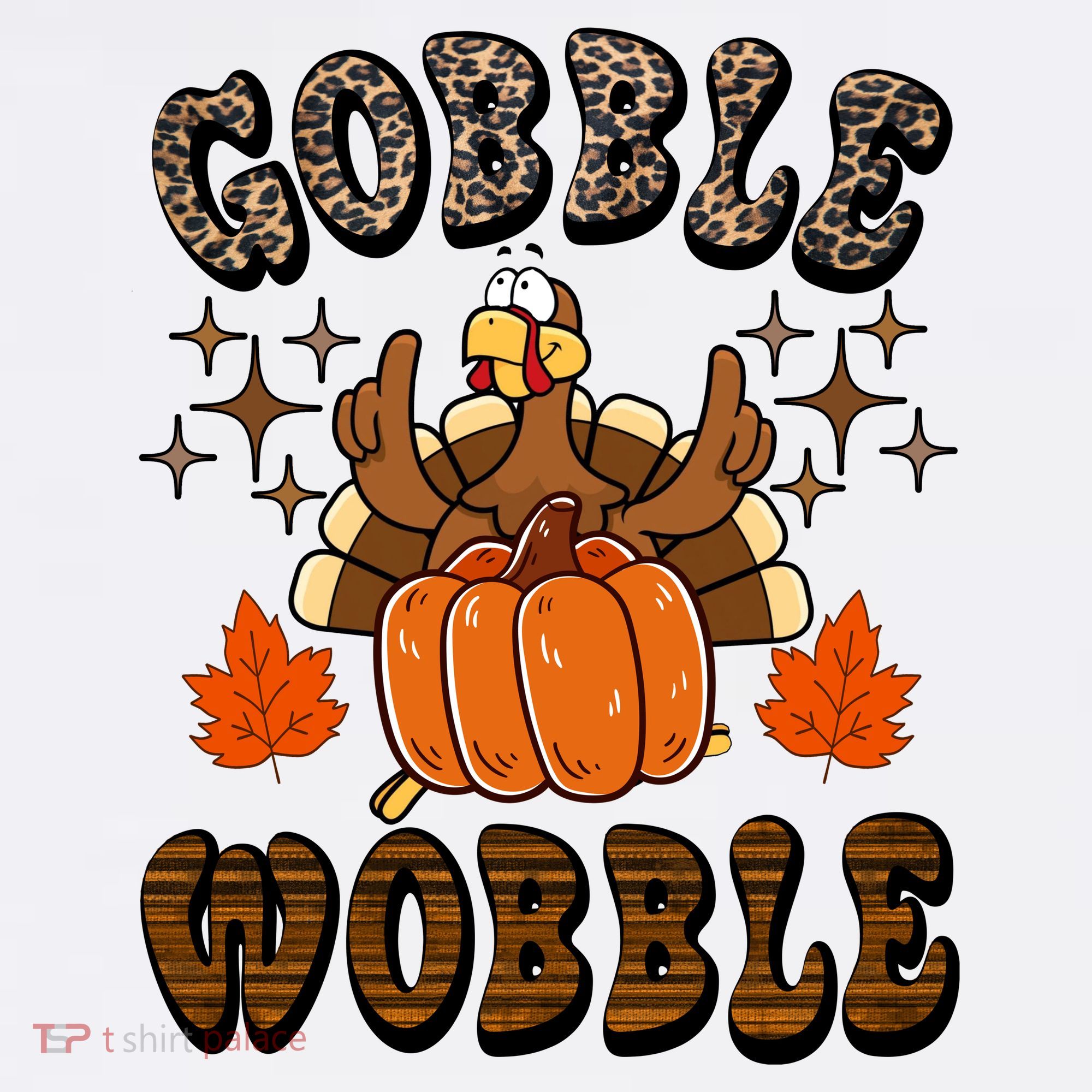Gooble Wobble Turkey Thanksgiving Holiday Cheetah Women's Hoodie