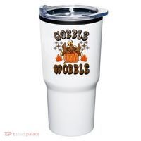 Gooble Wobble Turkey Thanksgiving Holiday Cheetah Tumbler thumb 0