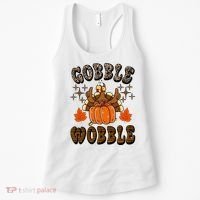 Gooble Wobble Turkey Thanksgiving Holiday Cheetah Women's Tank Top thumb 0