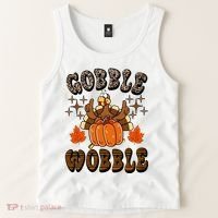 Gooble Wobble Turkey Thanksgiving Holiday Cheetah Tank Top thumb 2