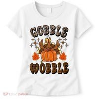 Gooble Wobble Turkey Thanksgiving Holiday Cheetah Women's T-Shirt thumb 0