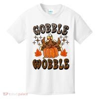 Gooble Wobble Turkey Thanksgiving Holiday Cheetah Kids T-Shirt thumb 0
