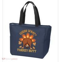 Guess What Turkey Butt Funny Thanksgiving Tote Bag thumb 3