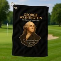 GEORGE WASHINGTON The Legacy Of Leadership Golf Towel thumb 1