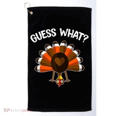 Guess What Turkey Butt Funny Thanksgiving Joke Gift Golf Towel