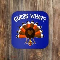 Guess What Turkey Butt Funny Thanksgiving Joke Gift Coaster thumb 0