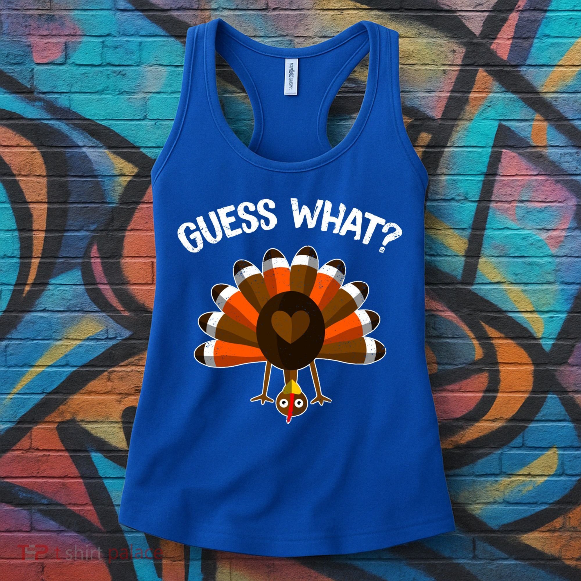 Guess What Turkey Butt Funny Thanksgiving Joke Gift Women's Tank Top