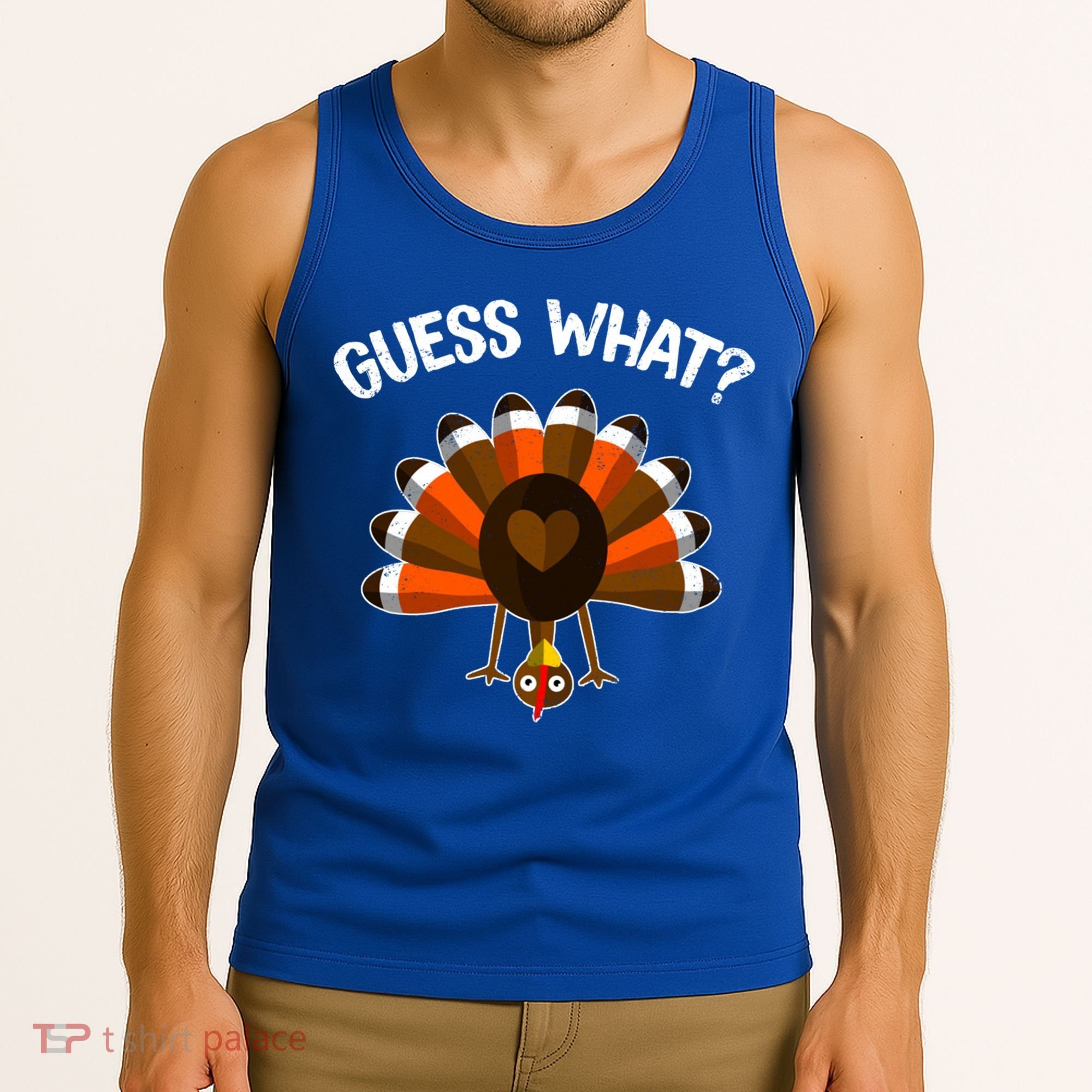 Guess What Turkey Butt Funny Thanksgiving Joke Gift Tank Top