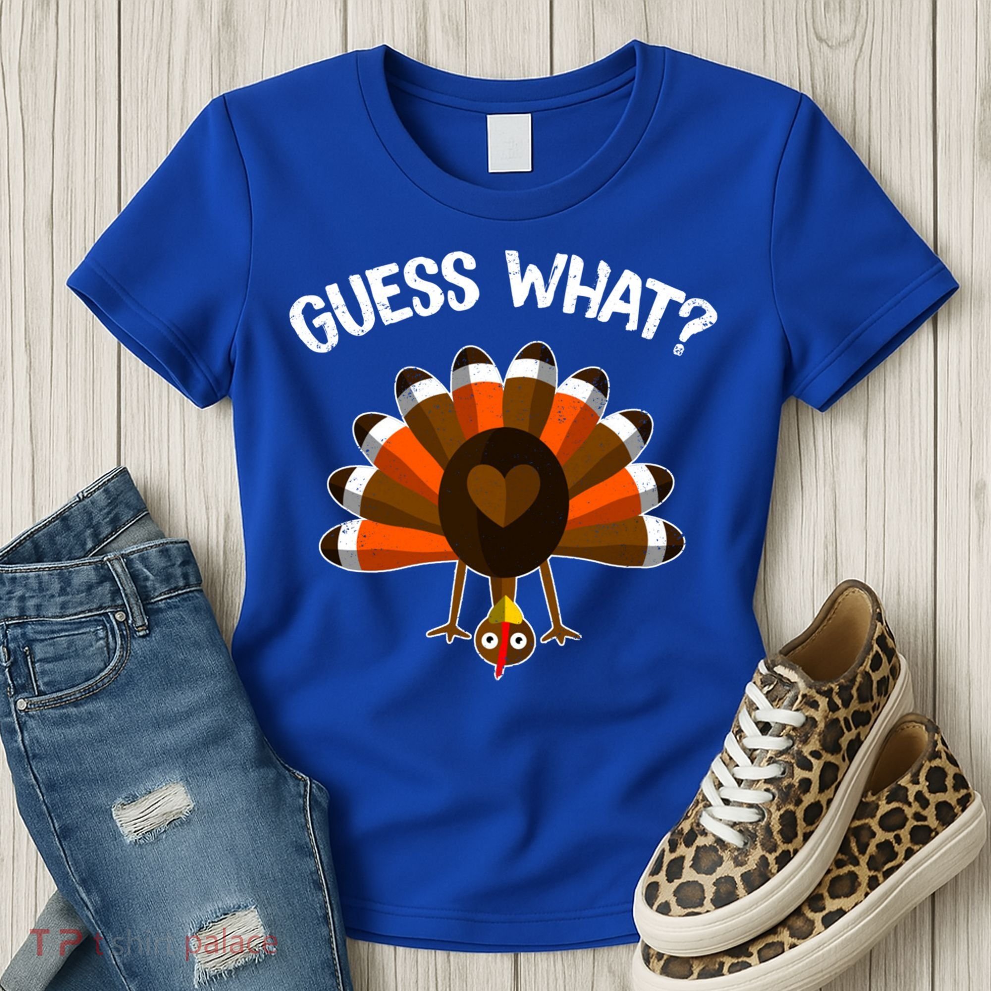 Guess What Turkey Butt Funny Thanksgiving Joke Gift Women's T-Shirt