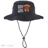 Guess What Turkey Pilgrim Funny Thanksgiving Bucket Hat thumb 0