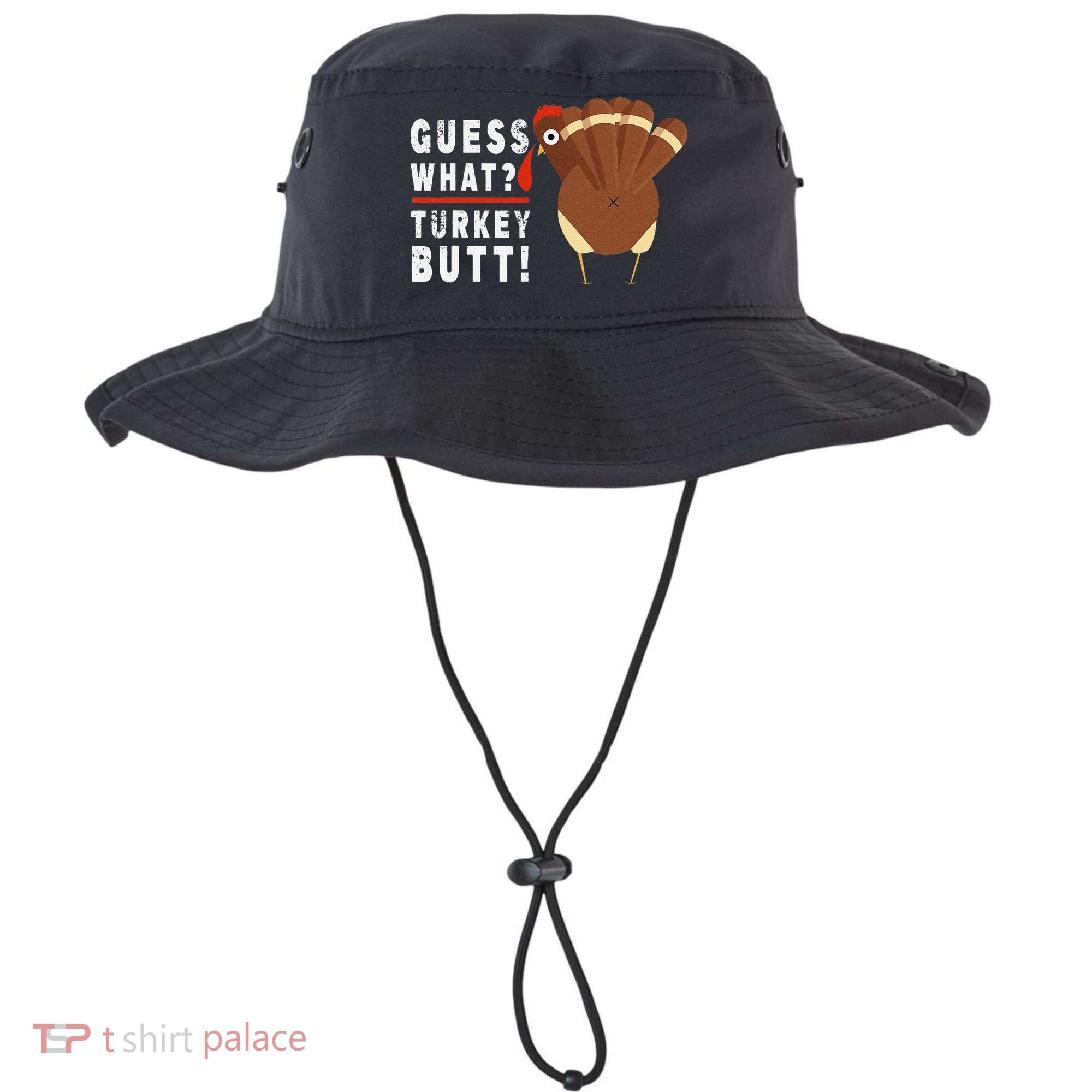 Guess What Turkey Pilgrim Funny Thanksgiving Bucket Hat