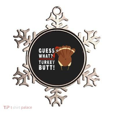 Guess What Turkey Pilgrim Funny Thanksgiving Ornament