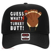 Guess What Turkey Pilgrim Funny Thanksgiving Hat thumb 0