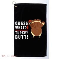 Guess What Turkey Pilgrim Funny Thanksgiving Golf Towel thumb 0