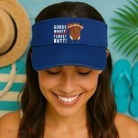 Guess What Turkey Pilgrim Funny Thanksgiving Visor thumb 2