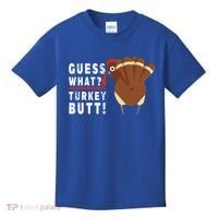Guess What Turkey Pilgrim Funny Thanksgiving Kids T-Shirt thumb 0