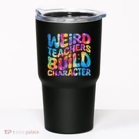 Groovy Weird Teachers Build Character Funny Teacher Tie Dye Tumbler thumb 0